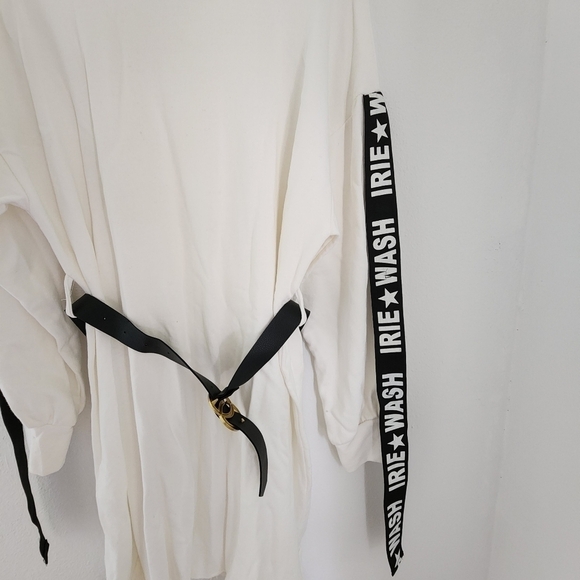 NWT Wash Irie Graphic Sport Sweatshirt Dress One Size White Black - Picture 9 of 13